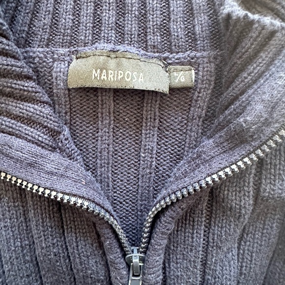Mariposa Boys Quarter Zip  Navy Blue Pullover Sweater Size Large - Picture 4 of 5